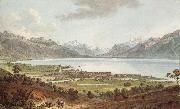 Johann Ludwig Aberli Seen Vevey oil painting artist